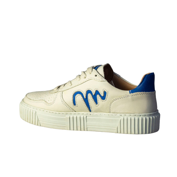 Movers by Sandro Moscoloni Women's Casual Genuine Leather Sneakers Pantanal Off white / Blue