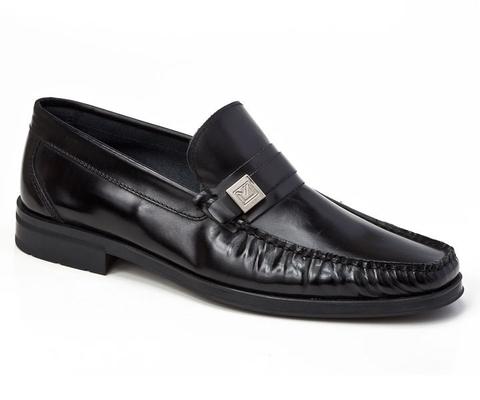 Parma Black Leather Bit Loafer