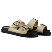 Sandro Moscoloni Women’s Brk Papete Double Buckle Sandals Josi Off White
