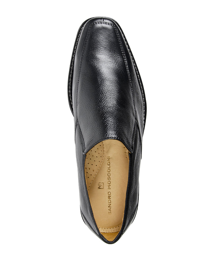 Sandro Moscoloni Men's Rockford Black Genuine Leather Venetian Loafer