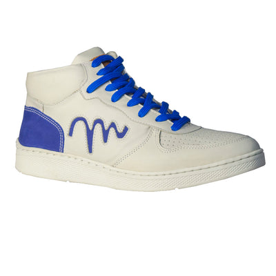 Movers by Sandro Moscoloni Leather Sneaker High Top Montes White / Royal