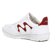 Movers by Sandro Moscoloni Women's Casual Genuine Leather Sneakers Ipanema White and Red