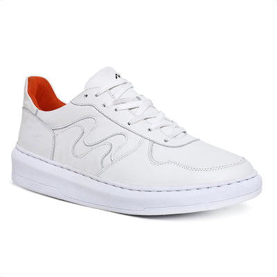 Movers by Sandro Moscoloni Men's Casual Genuine Leather Sneakers Lapa White