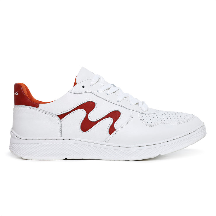 Movers by Sandro Moscoloni Men's Casual Genuine Leather Sneakers Leblon White and Red