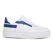 Movers by Sandro Moscoloni Women's Casual Genuine Leather Sneakers Urca White and Blue