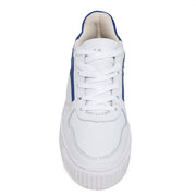 Movers by Sandro Moscoloni Women's Casual Genuine Leather Sneakers Urca White and Blue