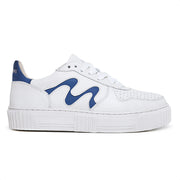 Movers by Sandro Moscoloni Women's Casual Genuine Leather Sneakers RIO White and Blue