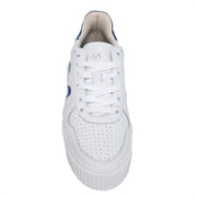 Movers by Sandro Moscoloni Women's Casual Genuine Leather Sneakers RIO White and Blue