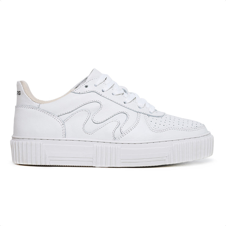 Movers by Sandro Moscoloni Women's Casual Genuine Leather Sneakers RIO White