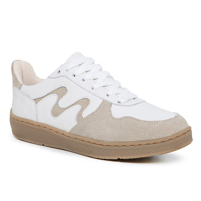 Movers by Sandro Moscoloni Women's Casual Genuine Leather Sneakers Ipanema White and Natural