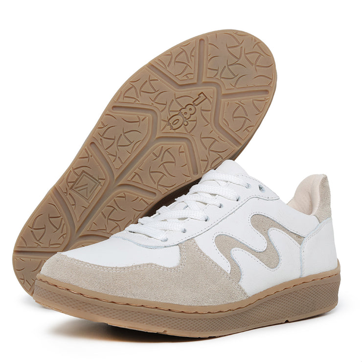 Movers by Sandro Moscoloni Women's Casual Genuine Leather Sneakers Ipanema White and Natural