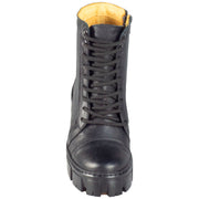 Sandro Moscoloni Women's Leather Boot Block Heel Venus Black