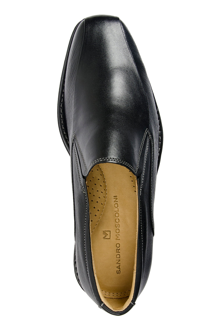 Sandro Moscoloni Men's Shoe Genuine Leather Plain Toe Slip On Granada