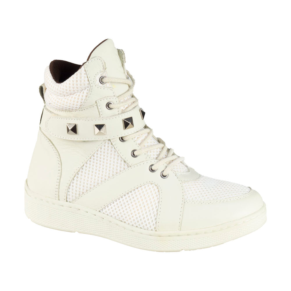 Sandro Moscoloni Women's High Top Genuine Leather Nikki Off White