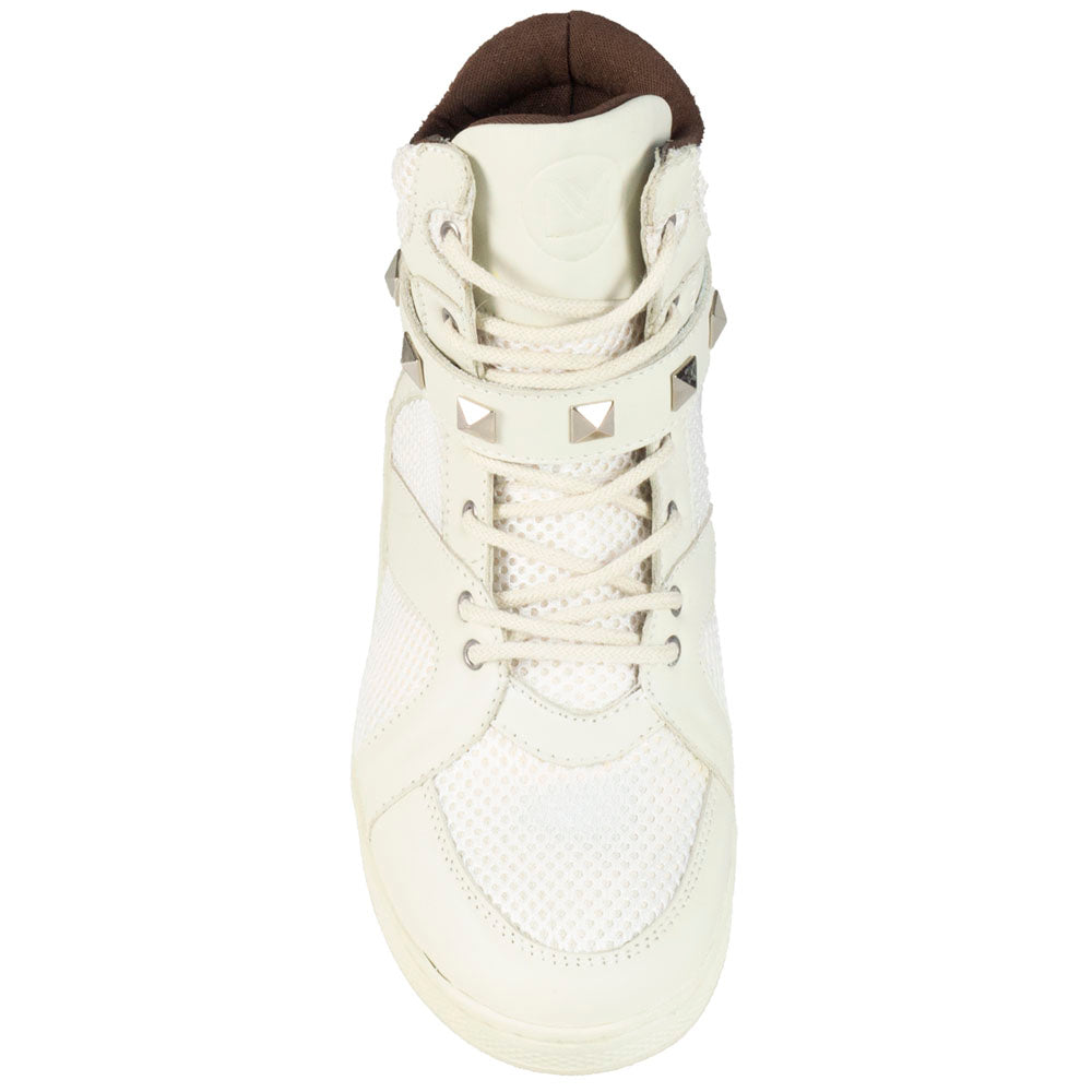 Sandro Moscoloni Women's High Top Genuine Leather Nikki Off White