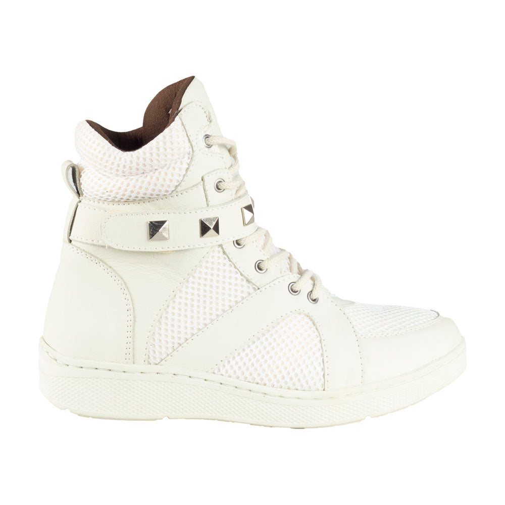 Sandro Moscoloni Women's High Top Genuine Leather Nikki Off White