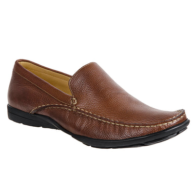 Genuine Leather Tan Oil LOAFERS – Driving Shoes For Men